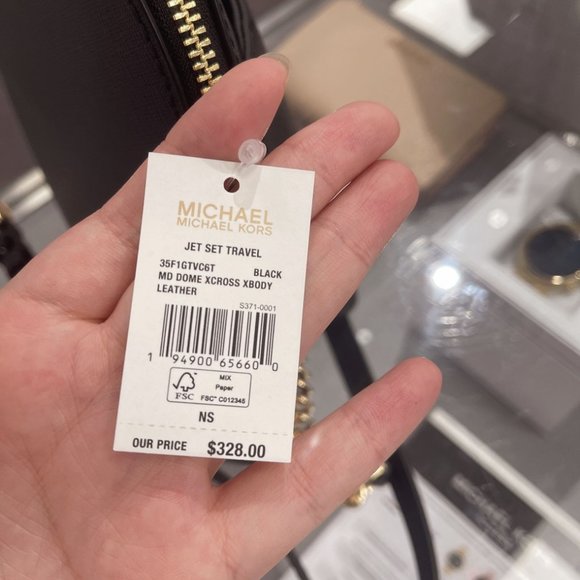 MK Small Dome PVC Crossbody Bag Black - Picture 3 of 6